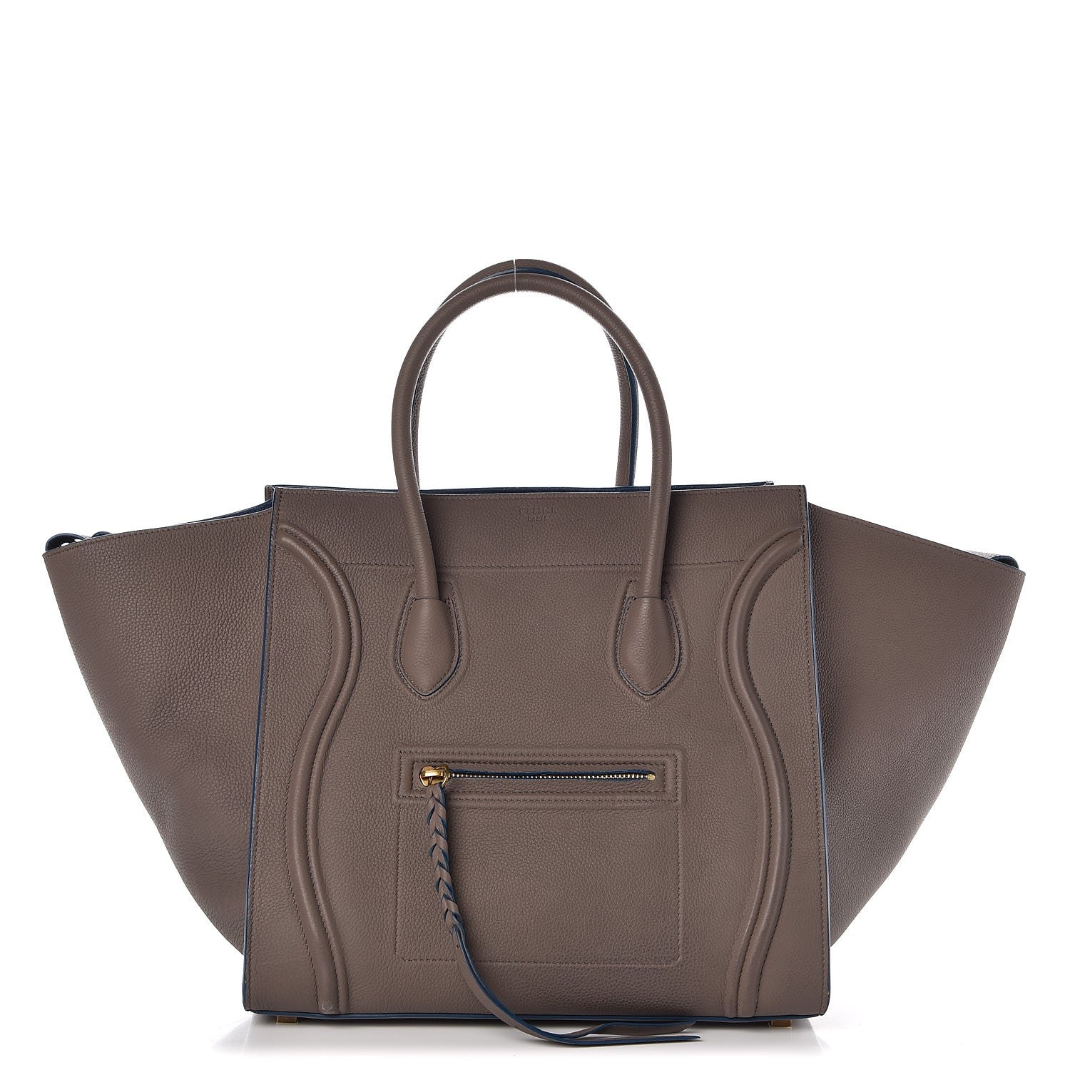 Celine Baby Grained Calfskin Medium Phantom Luggage Taupe 1 of 13