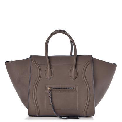 Celine Baby Grained Calfskin Medium Phantom Luggage Taupe 1 of 13