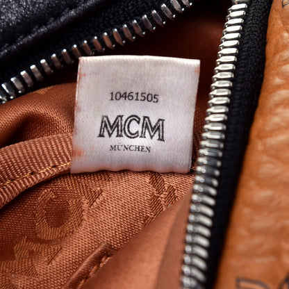 MCM Visetos Waist Bag Black Cognac 7 of 9