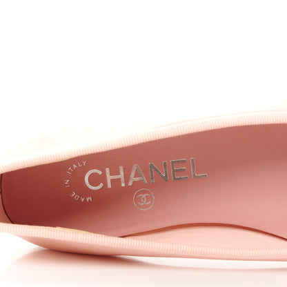 Chanel Lambskin Cap Toe CC Ballerina Flats 36.5 Light Pink Dark Pink 7 of 9