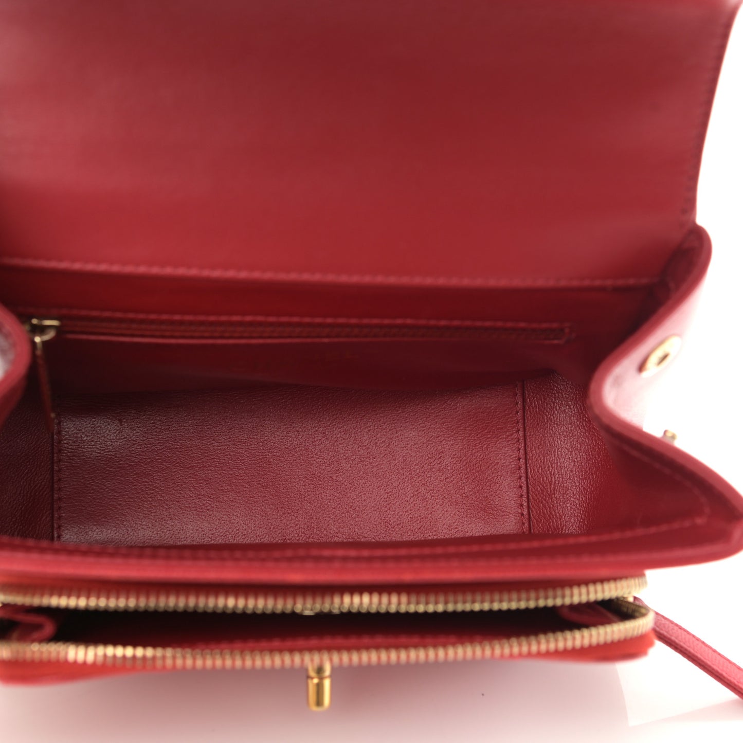Caviar Quilted Small Business Affinity Flap Red