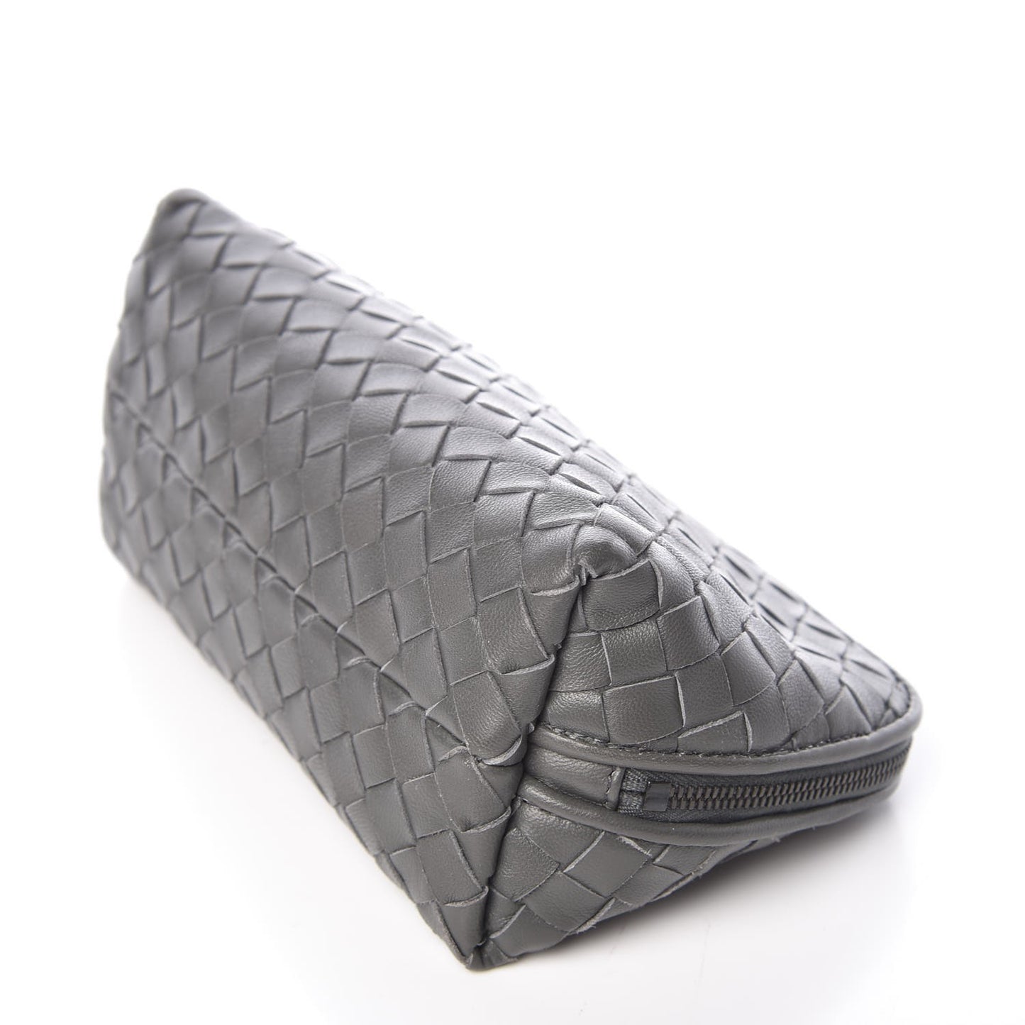 Nappa Intrecciato Cosmetic Pouch Grey