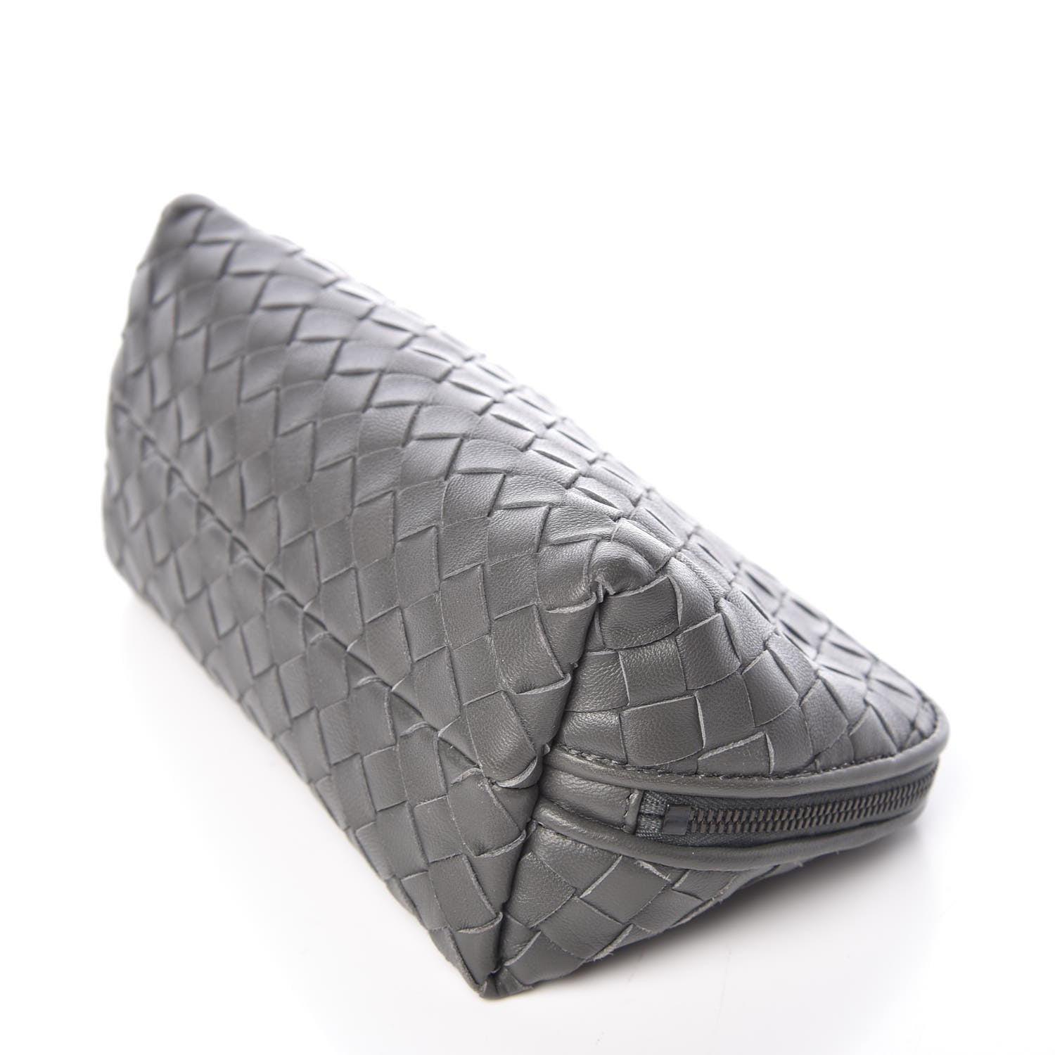 Bottega Veneta Nappa Intrecciato Cosmetic Pouch Grey 9 of 11