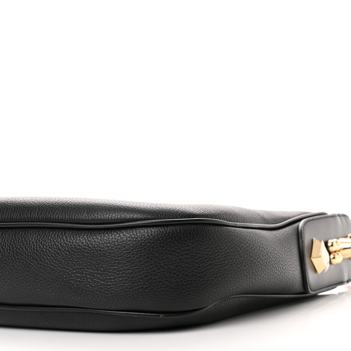 Grained Calfskin Carasky Shoulder Bag Black