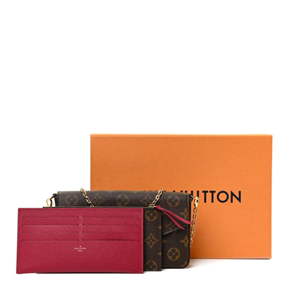 Louis Vuitton Monogram Pochette Felicie Chain Wallet Fuchsia 11 of 11