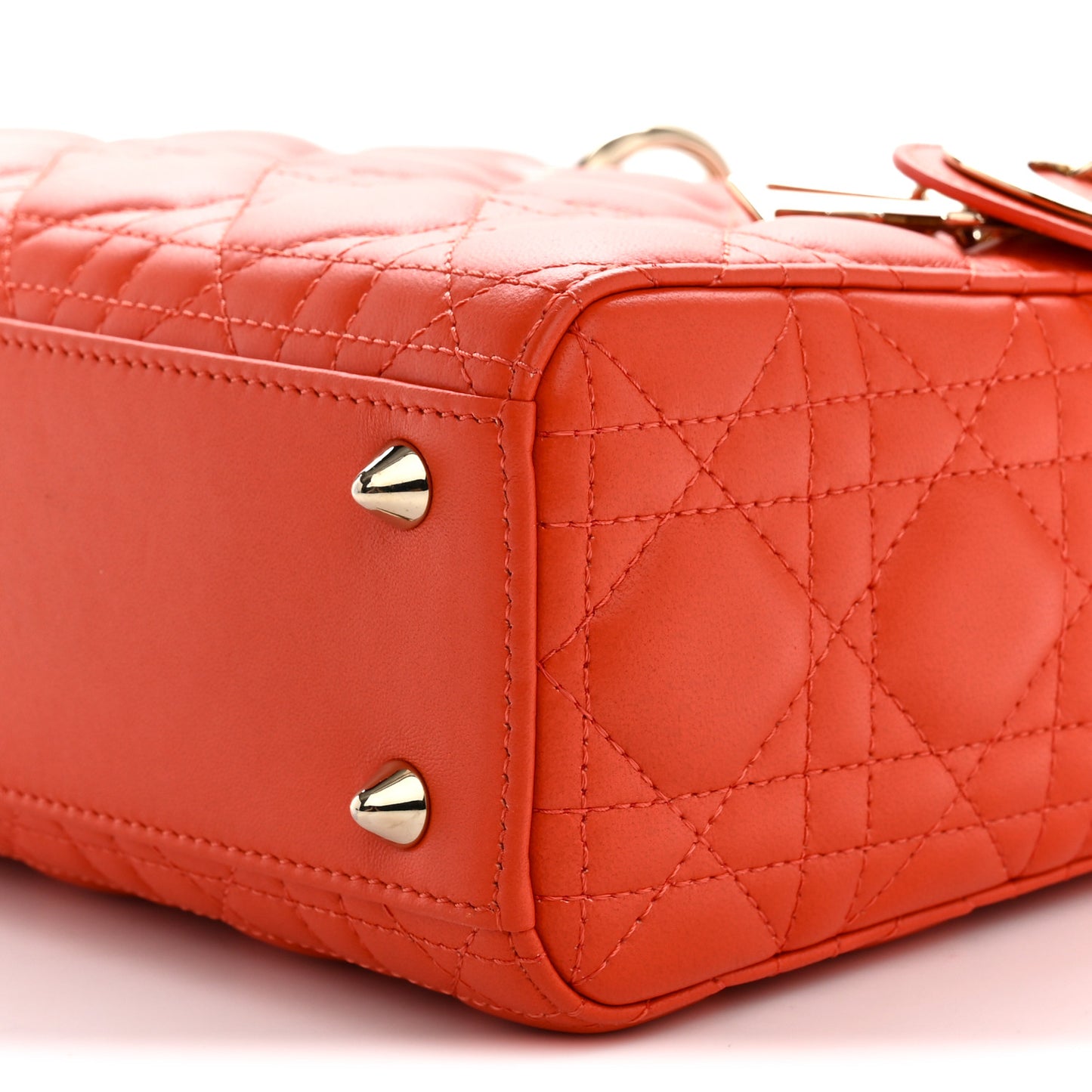 Lambskin Cannage Small My ABCDior Lady Dior Orange