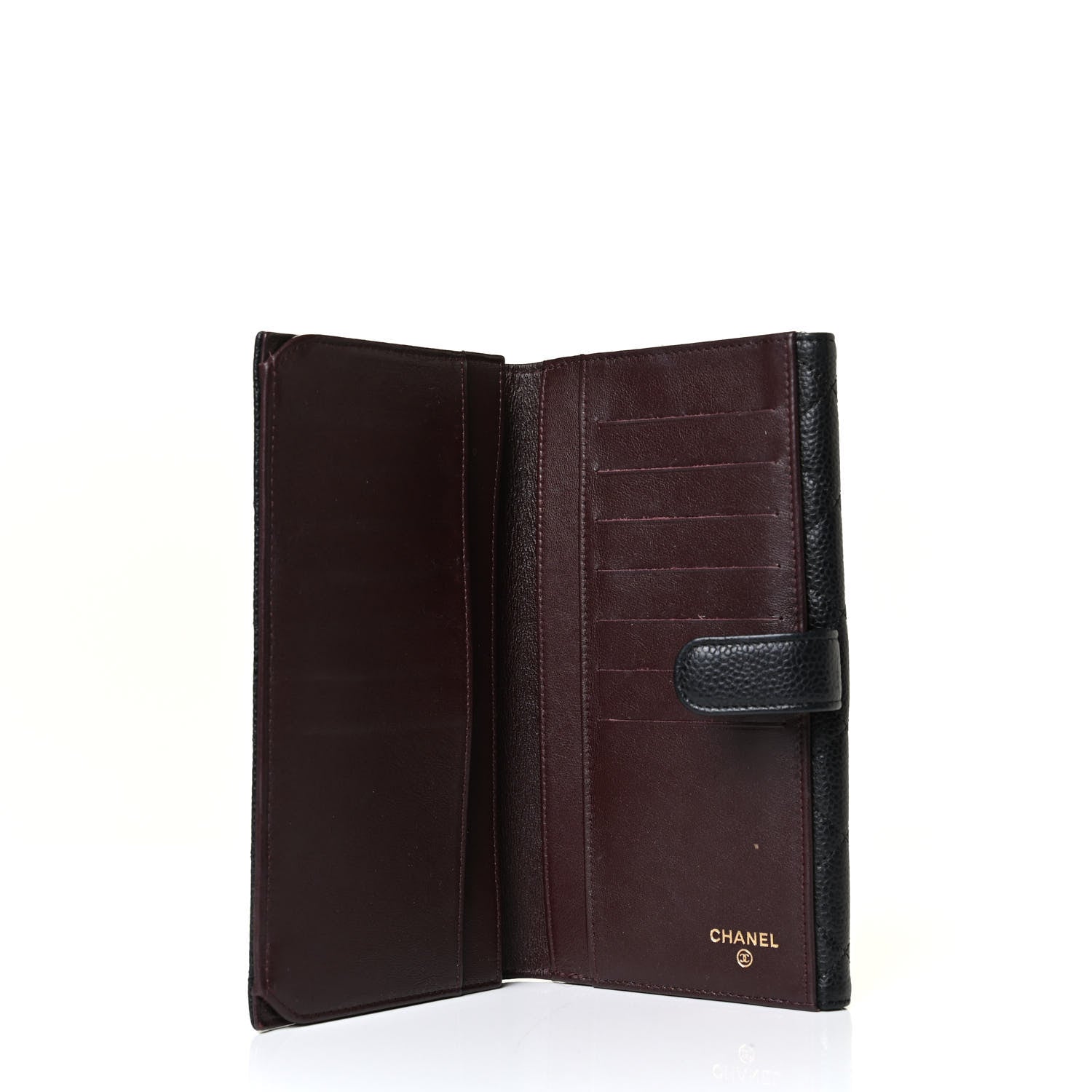 Chanel Caviar Quilted CC Long Double Wallet Black 5 of 7