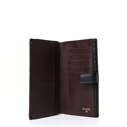 Chanel Caviar Quilted CC Long Double Wallet Black 5 of 7