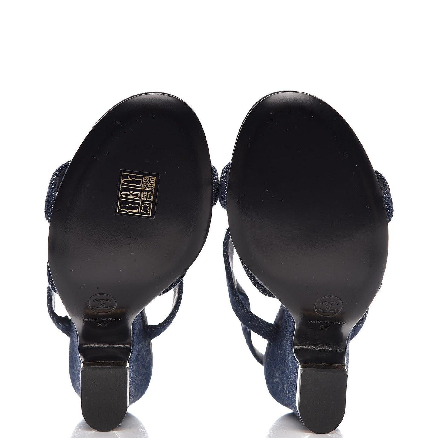 Denim Sandals 37 Dark Blue