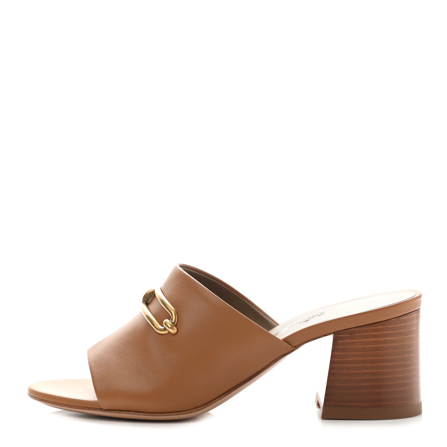 Calfskin Camilla Mules 37.5 Beige Dore