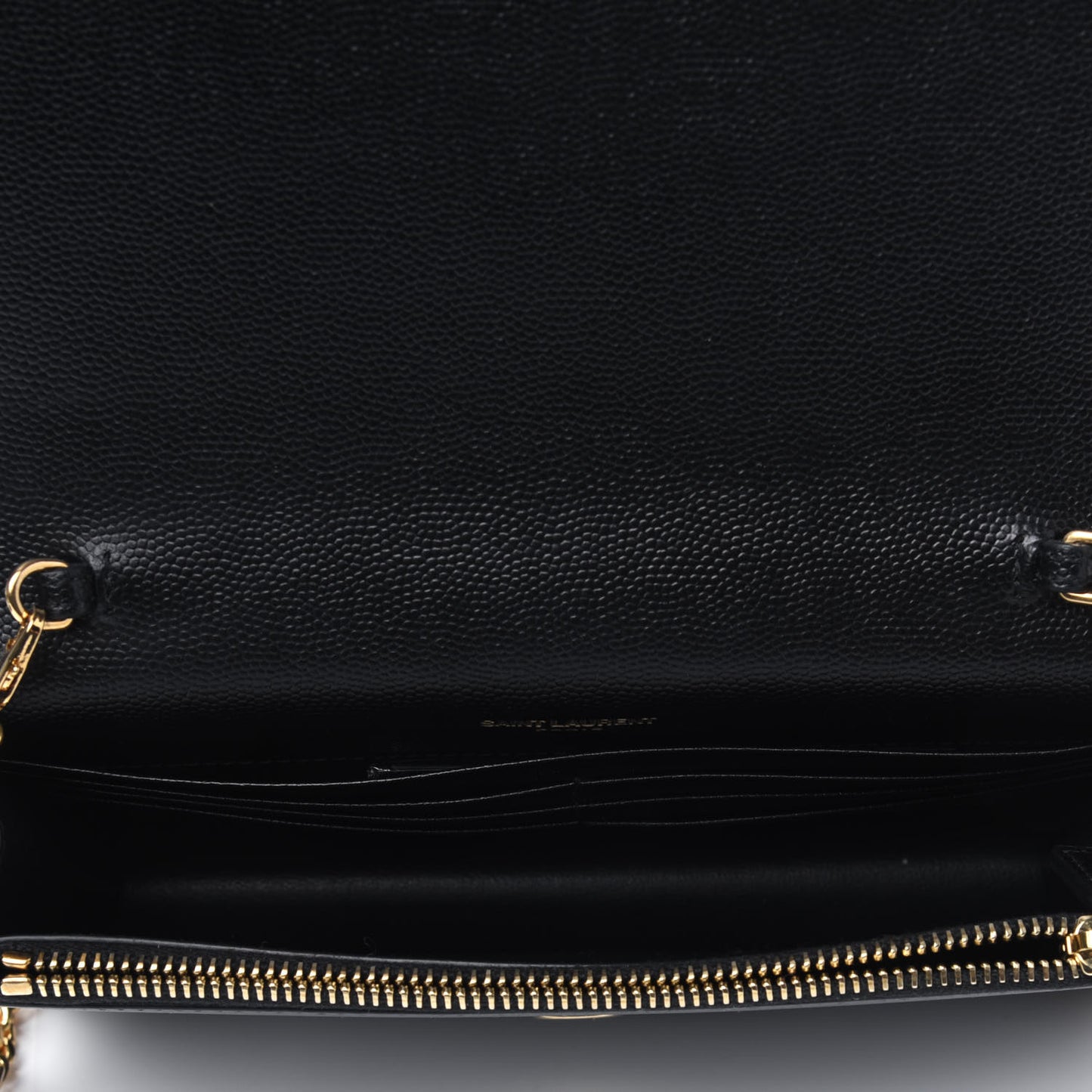 Grain De Poudre Classic Monogram Kate Tassel Chain Wallet Black