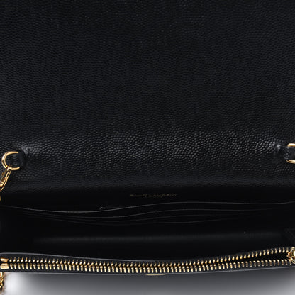 Saint Laurent Grain De Poudre Classic Monogram Kate Tassel Chain Wallet Black 5 of 11
