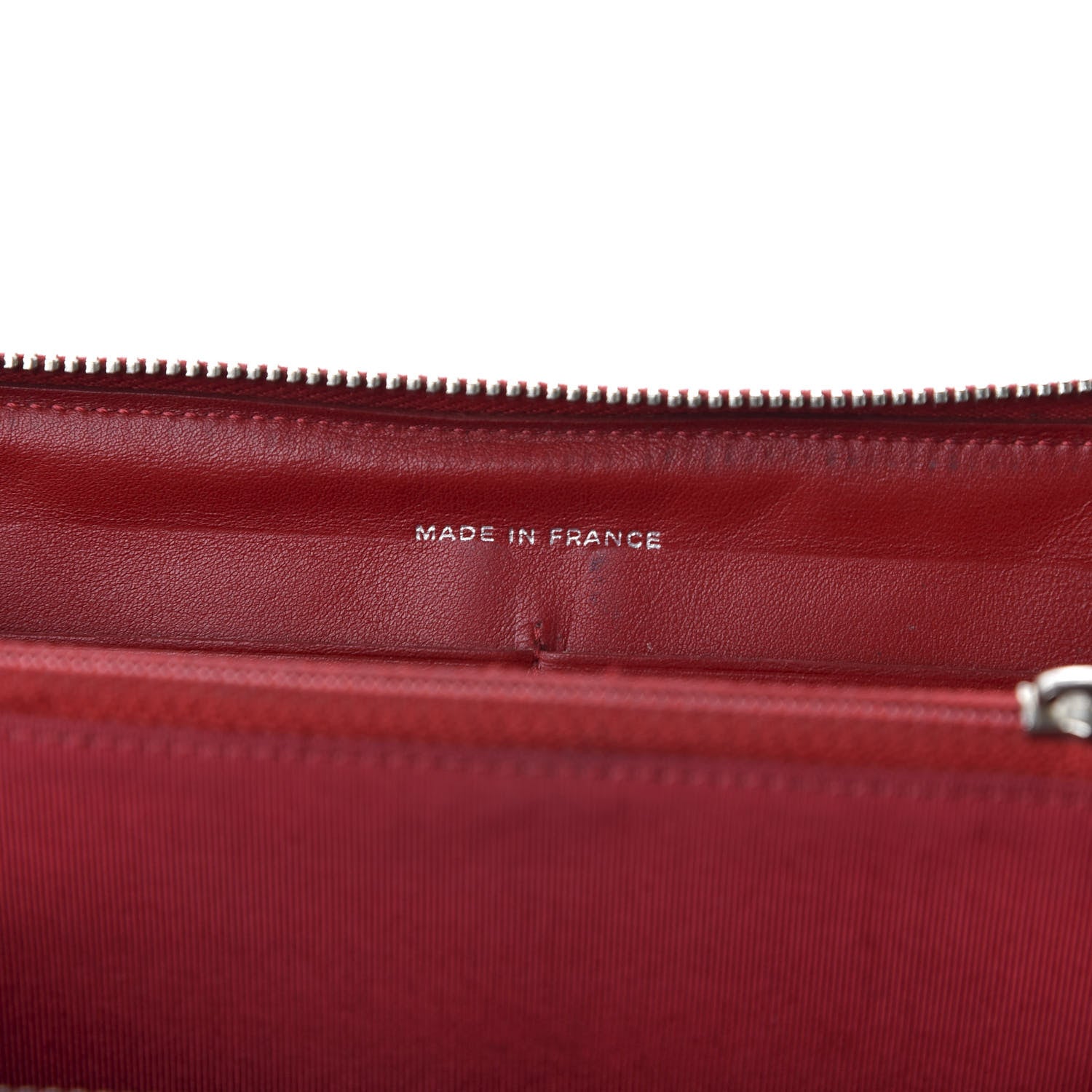 Chanel Patent Quilted Brilliant Zip Around Wallet Red 7 of 9