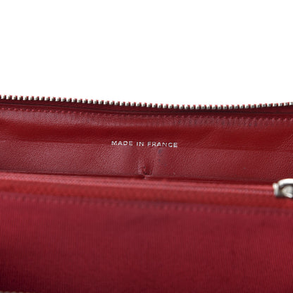 Chanel Patent Quilted Brilliant Zip Around Wallet Red 7 of 9
