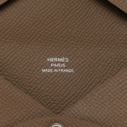 Hermes Epsom Calvi Card Case Etoupe 6 of 9
