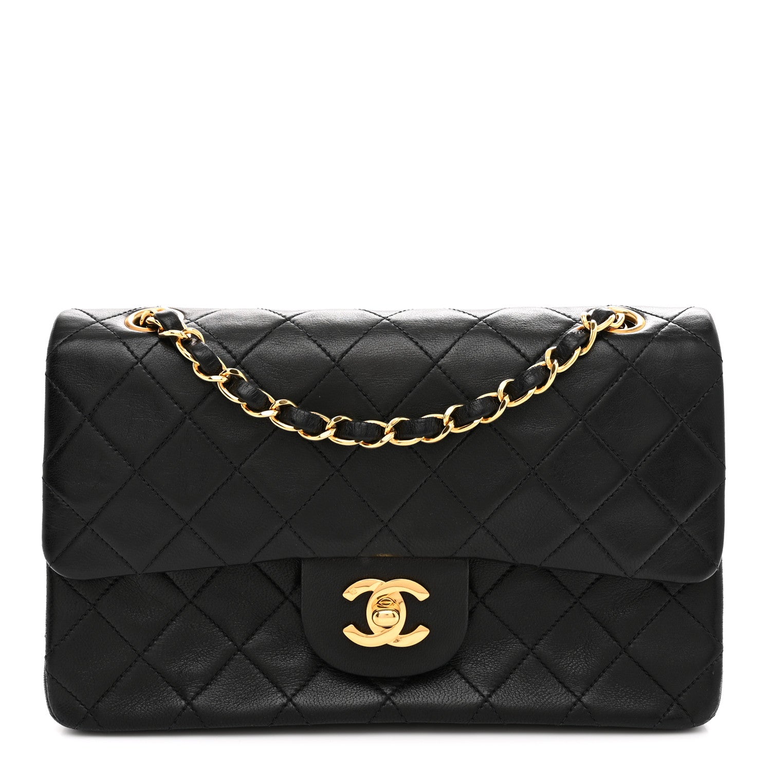 Chanel Lambskin Quilted Small Double Flap Black 1 of 11