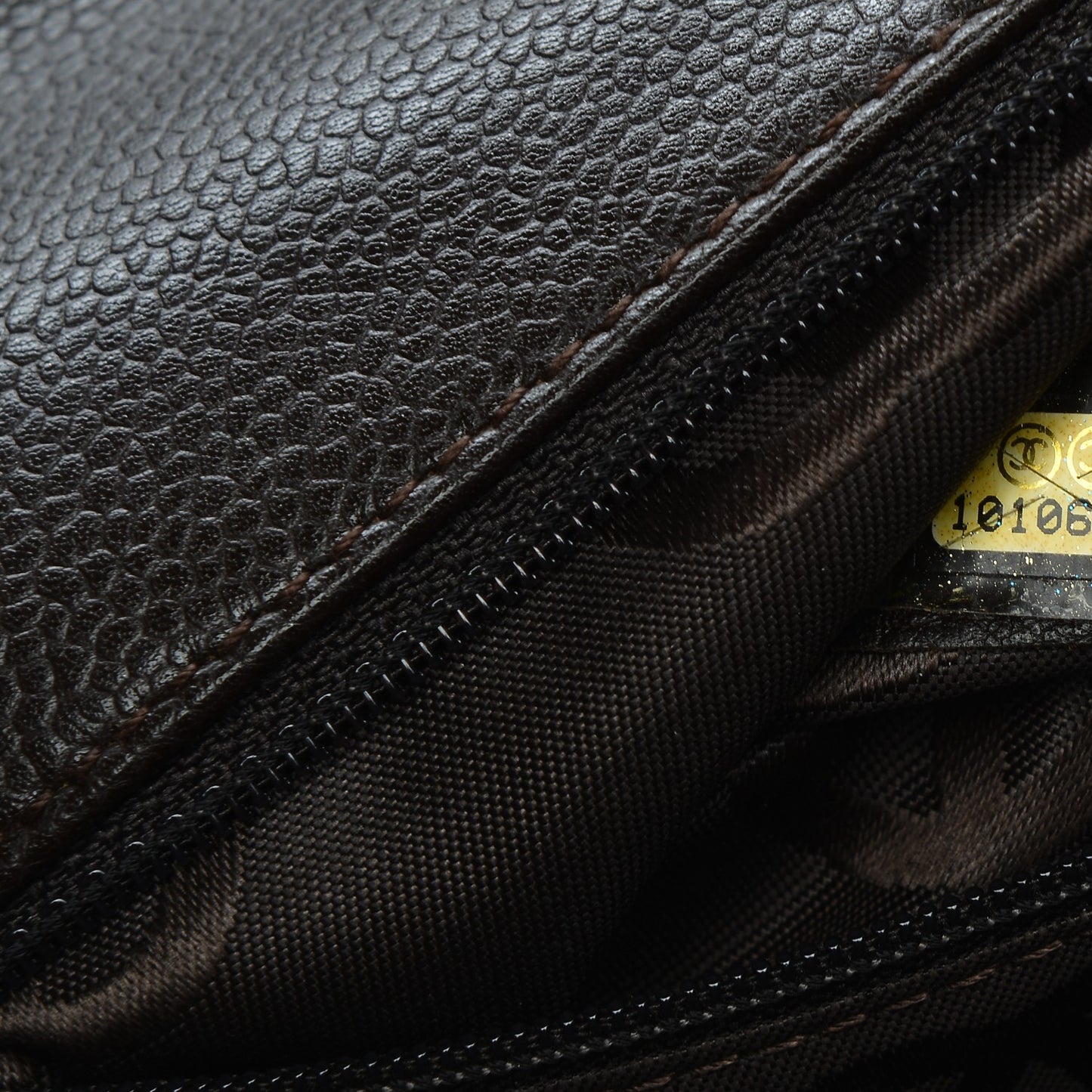 Caviar Quilted Jumbo Single Flap Brown