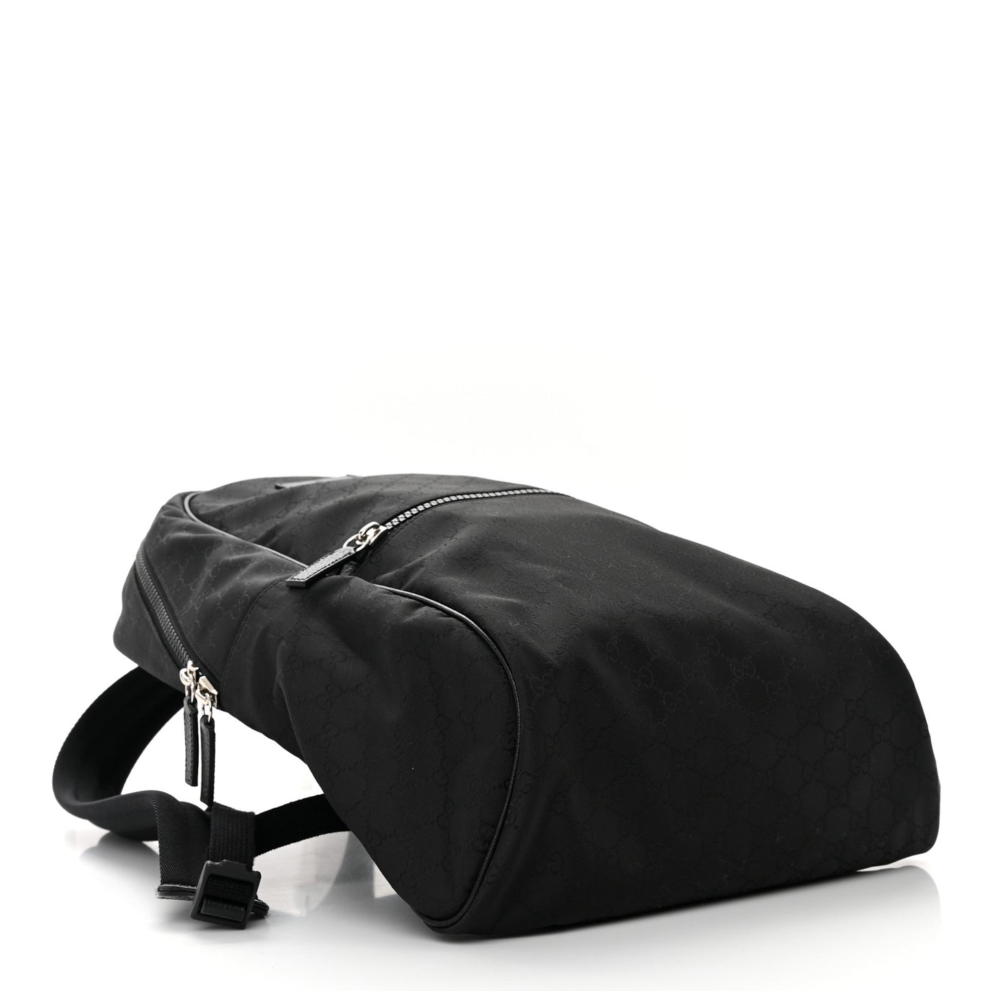 Nylon Monogram Slim Backpack Black