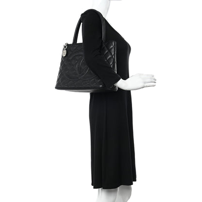 Chanel Caviar Quilted Medallion Tote Black 2 of 10