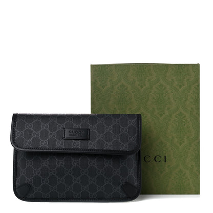 Gucci GG Supreme Monogram Web Slim Belt Bag Black Grey 12 of 12