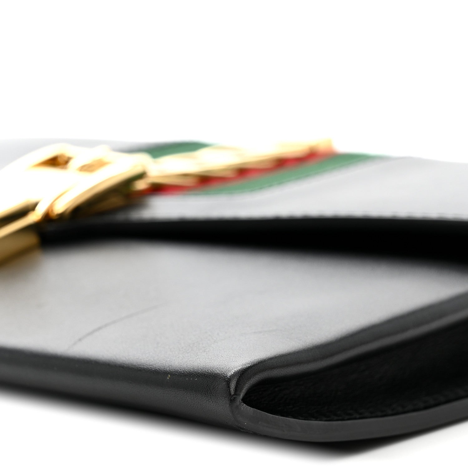 Gucci Calfskin Small Sylvie Wristlet Clutch Black 12 of 14