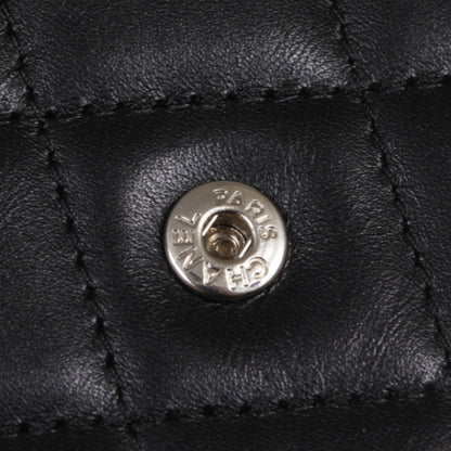Chanel Calfskin Quilted Cambon Billfold Wallet Black White 6 of 9