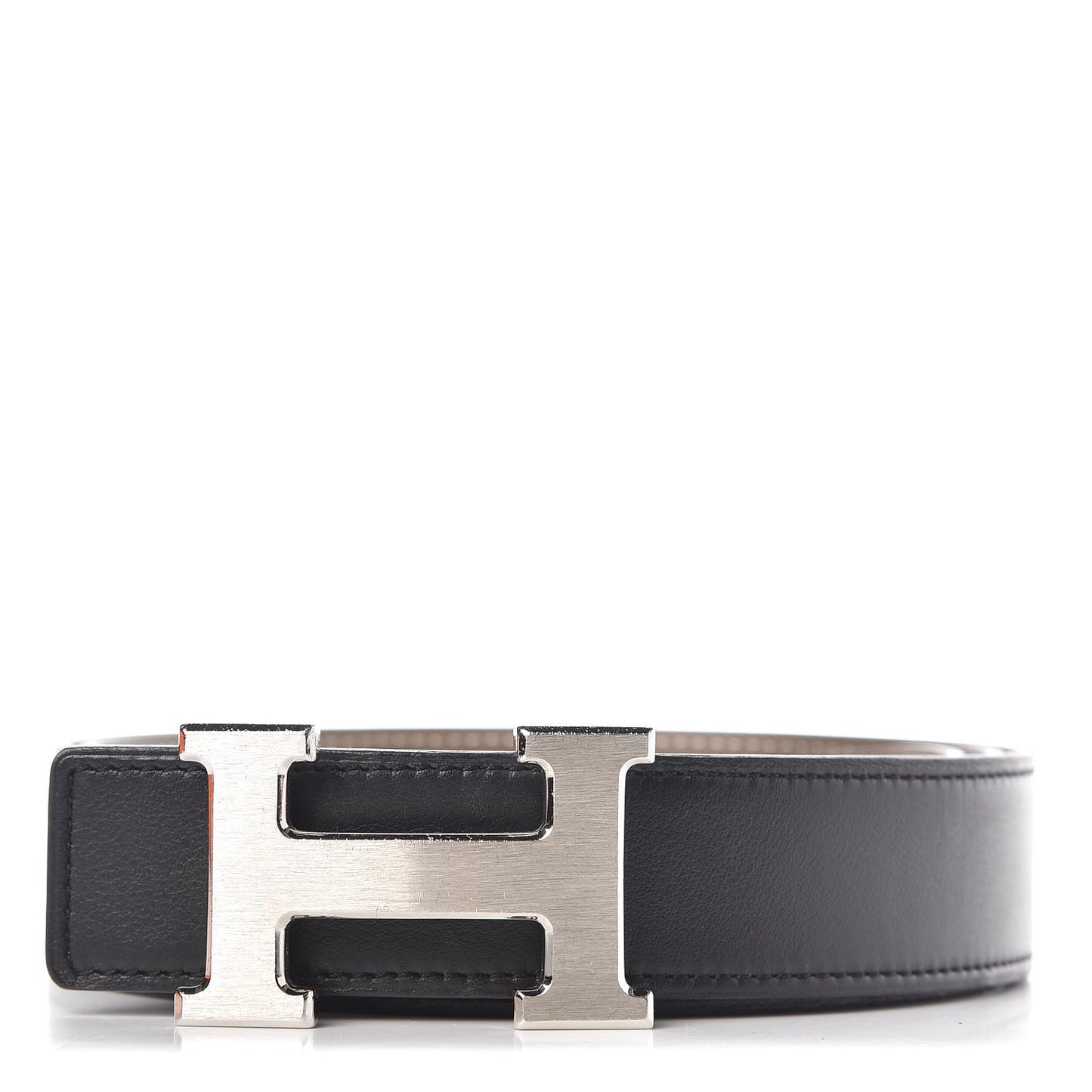 Box Epsom 32mm H Belt 90 Black Etoupe