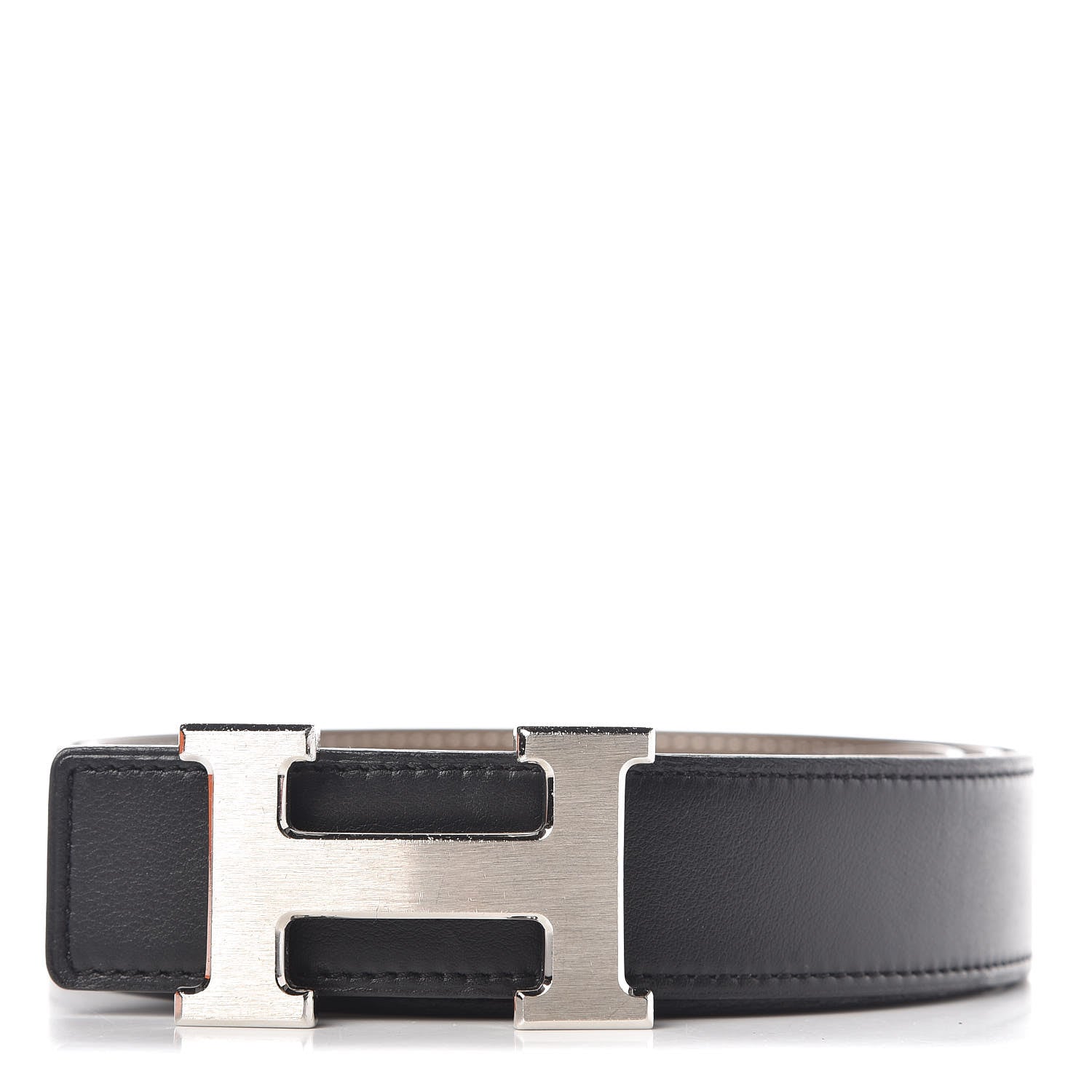 Hermes Box Epsom 32mm H Belt 90 Black Etoupe 1 of 10