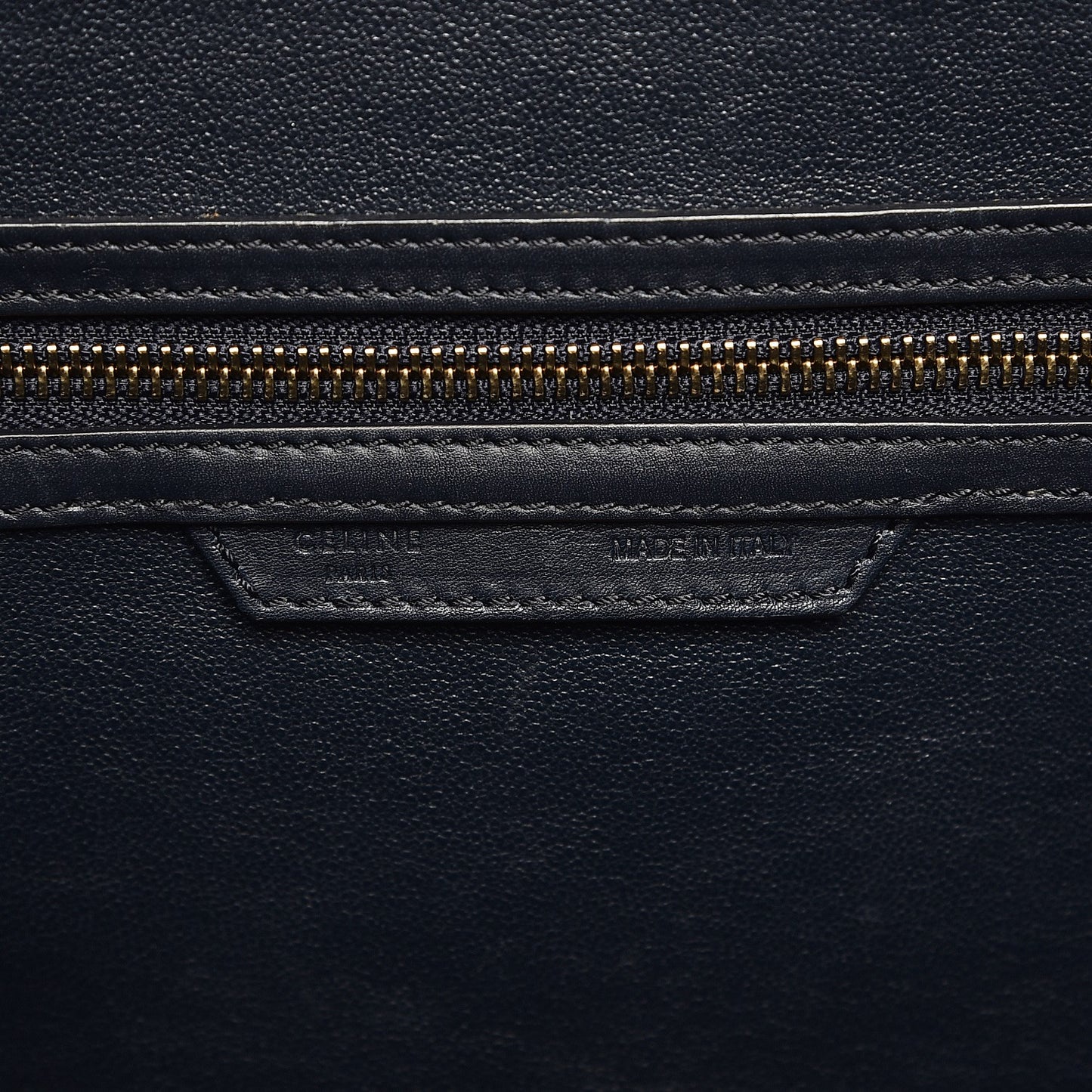 Smooth Calfskin Mini Luggage Navy Blue