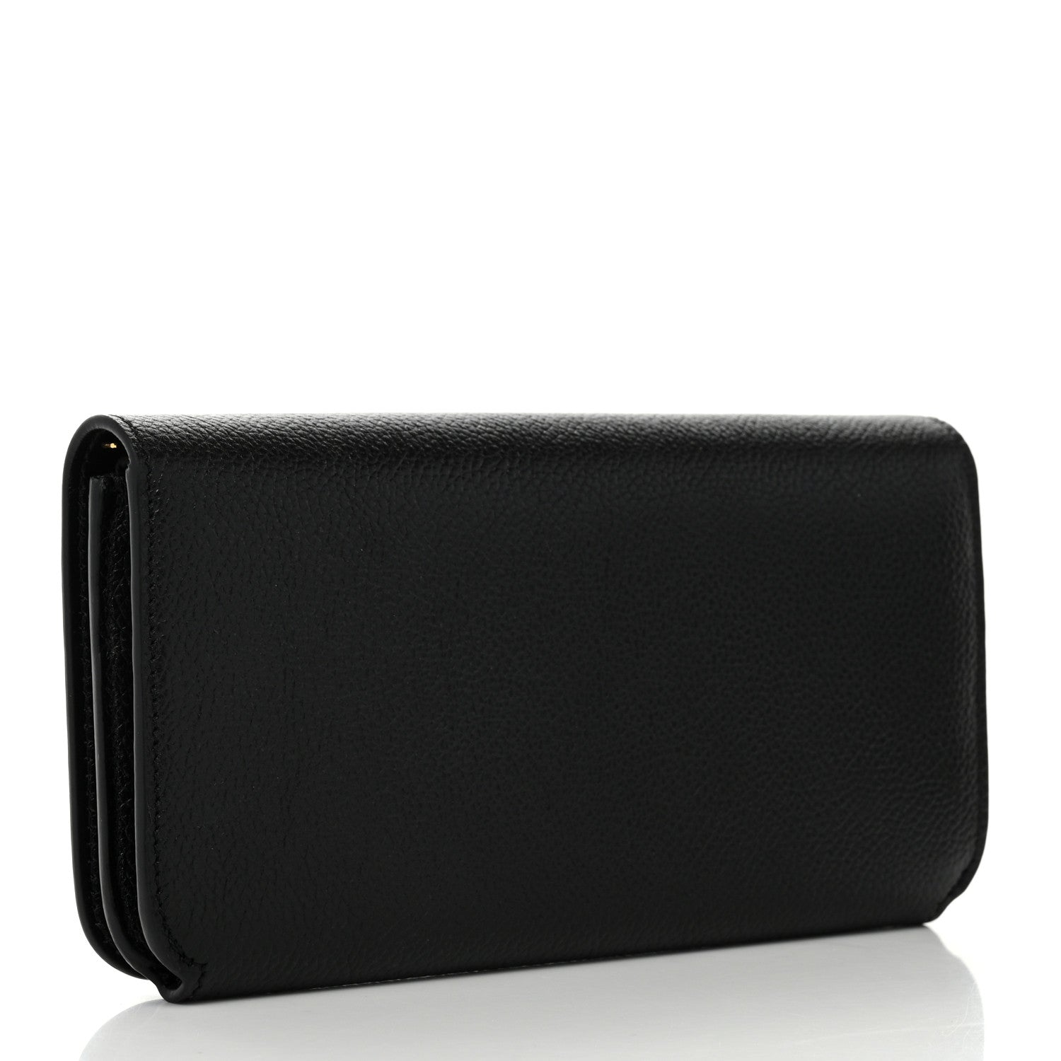 Balenciaga Grained Calfskin Logo Cash Thin Money Wallet Black White 3 of 9
