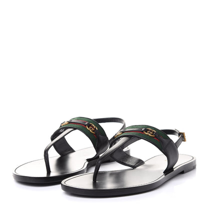 Gucci Nylon Web Lifford Jakarta Sandals 40.5 Black 3 of 10