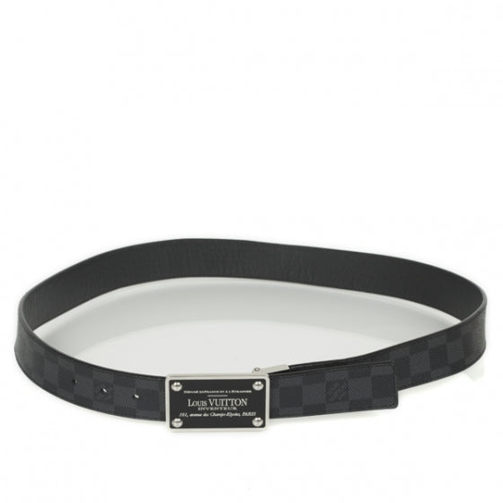 Louis Vuitton Damier Graphite Inventeur Reversible Belt 100 40 1 of 7