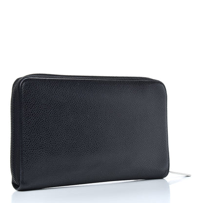 Chanel Caviar Timeless Travel Zip Wallet Black 3 of 6