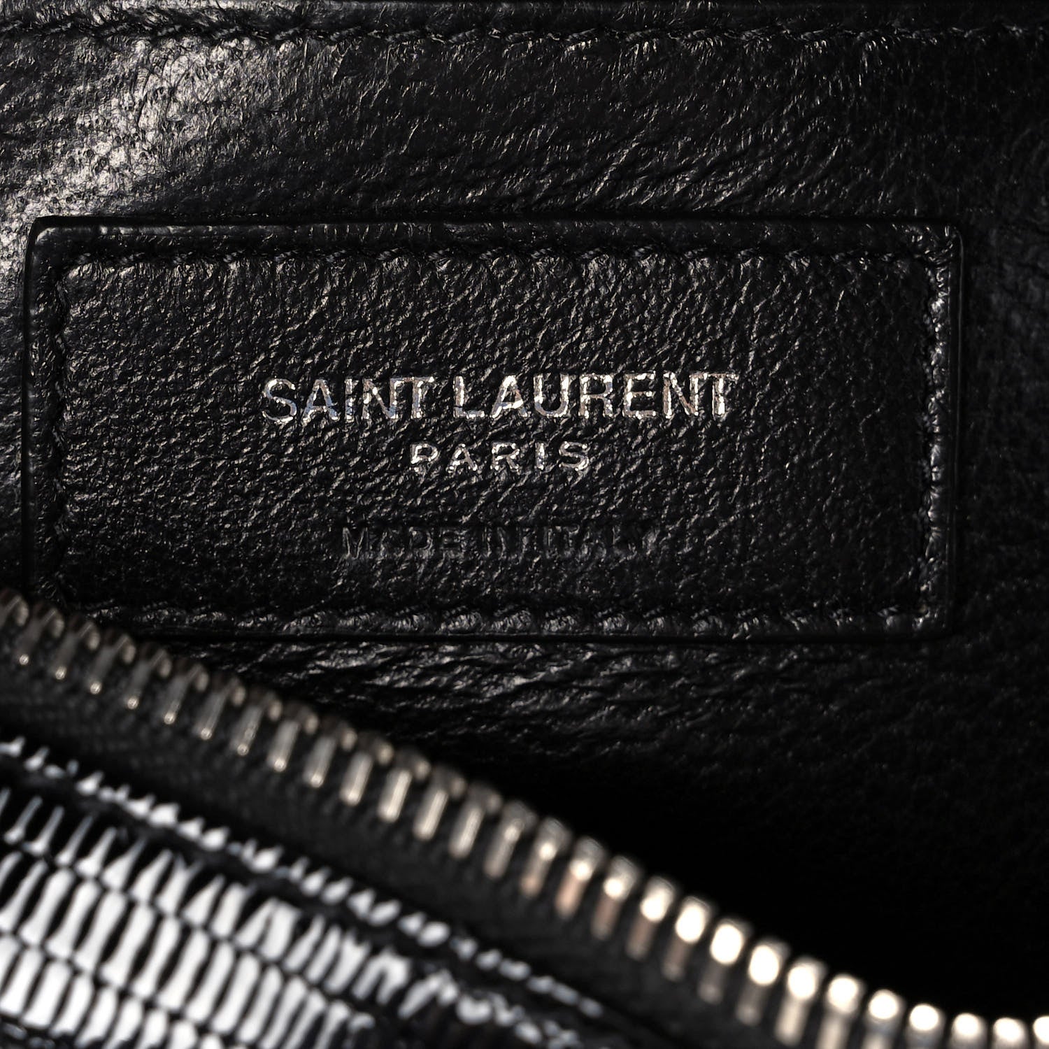 Saint Laurent Calfskin Lizard Embossed Le 61 Camera Bag Black 6 of 10