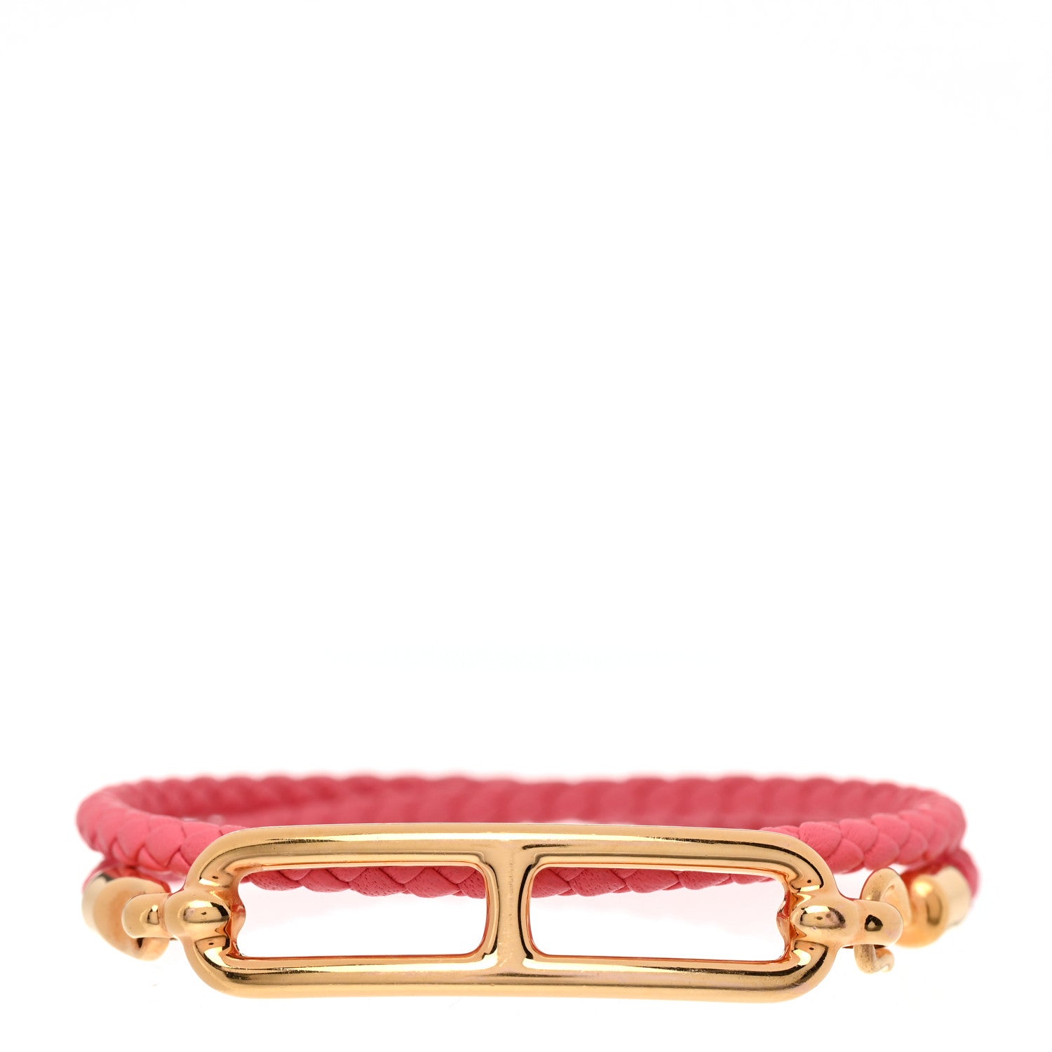 Hermes Swift Roulis Double Tour Bracelet T2 Rose Sakura 1 of 5