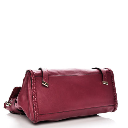 Mulberry Small Grain Calf Nappa Woven Trim Oversized Alexa Berry 5 of 8