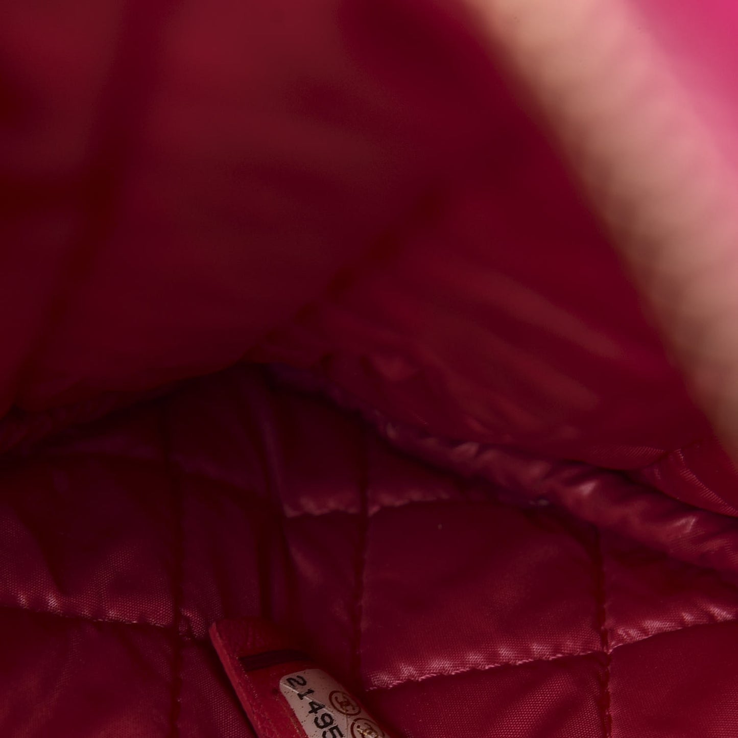 Velvet Quilted Large Cosmetic Case Fuchsia