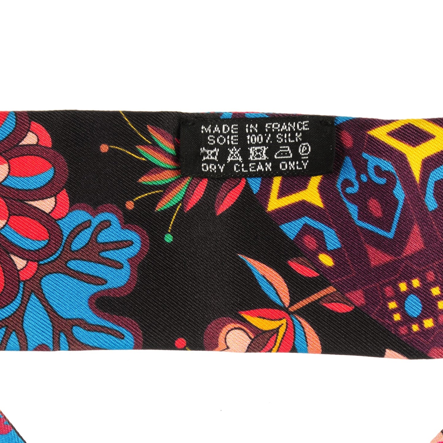 Silk Fleurs et Papillons de Tissus Twilly Black Rouge Bleu