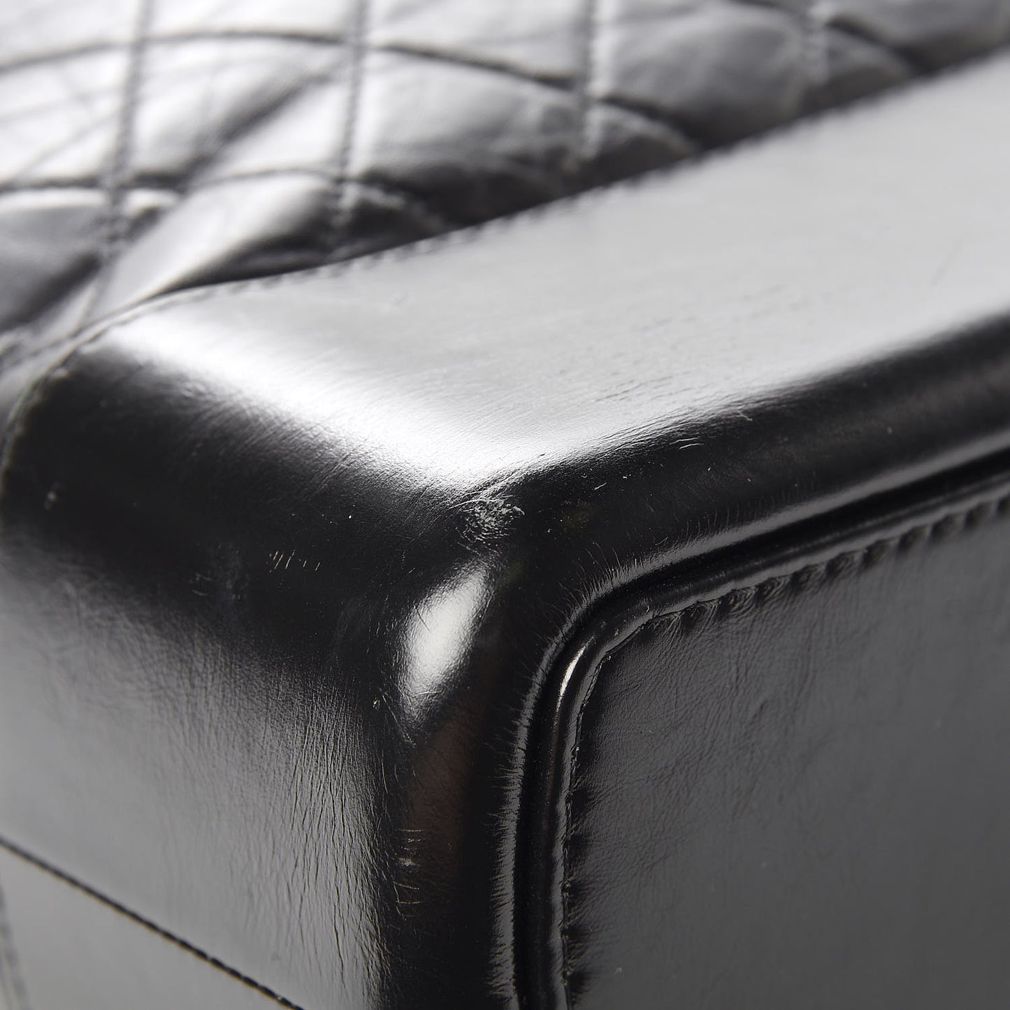 Aged Calfskin Quilted Maxi Gabrielle Hobo Black