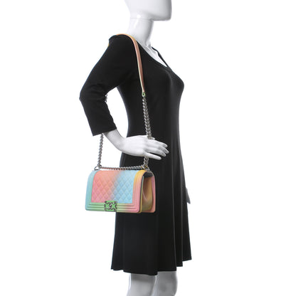 Chanel Caviar Quilted Medium Cuba Rainbow Boy Flap Multicolor 2 of 11