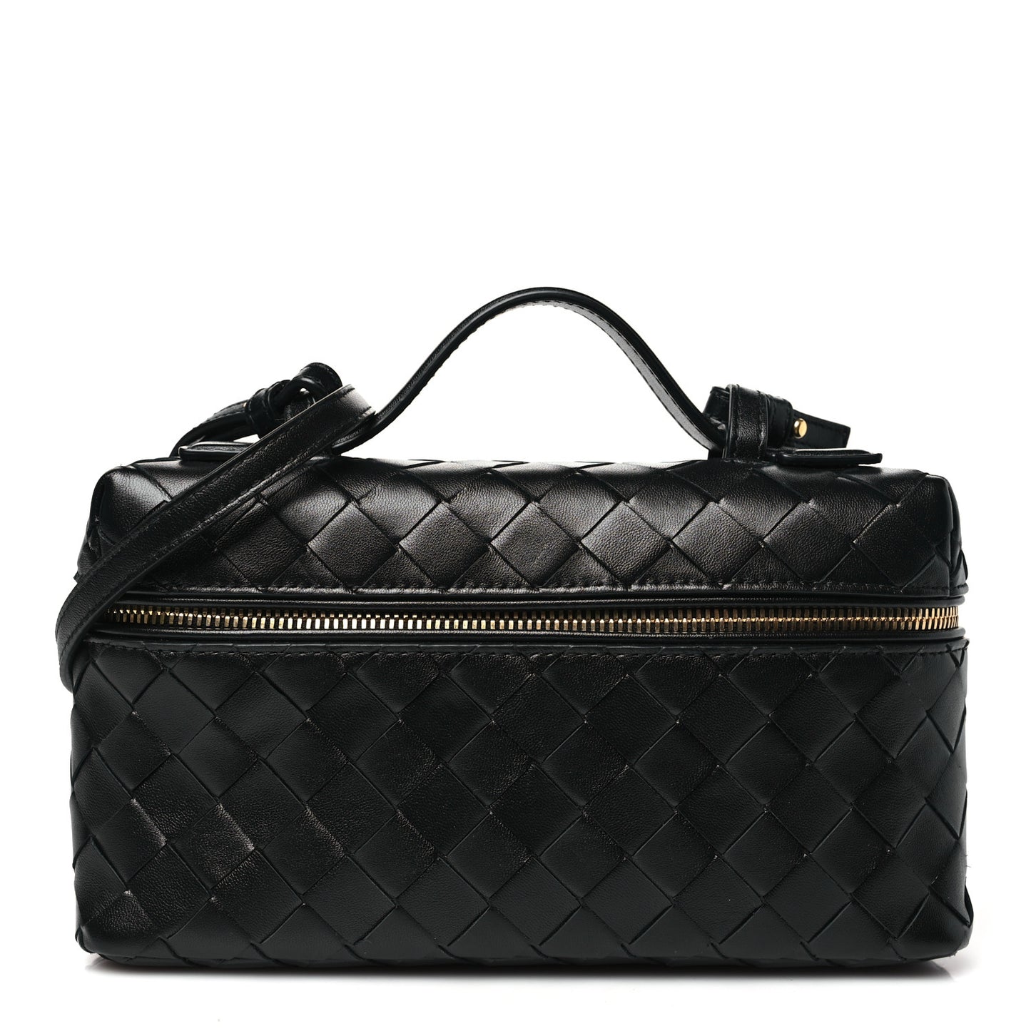 Calfskin Intrecciato Bang Bang Vanity Case Black