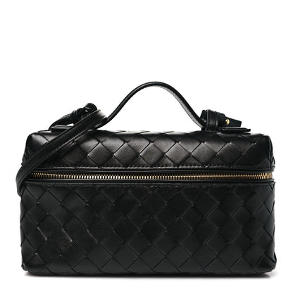Bottega Veneta Calfskin Intrecciato Bang Bang Vanity Case Black 1 of 9