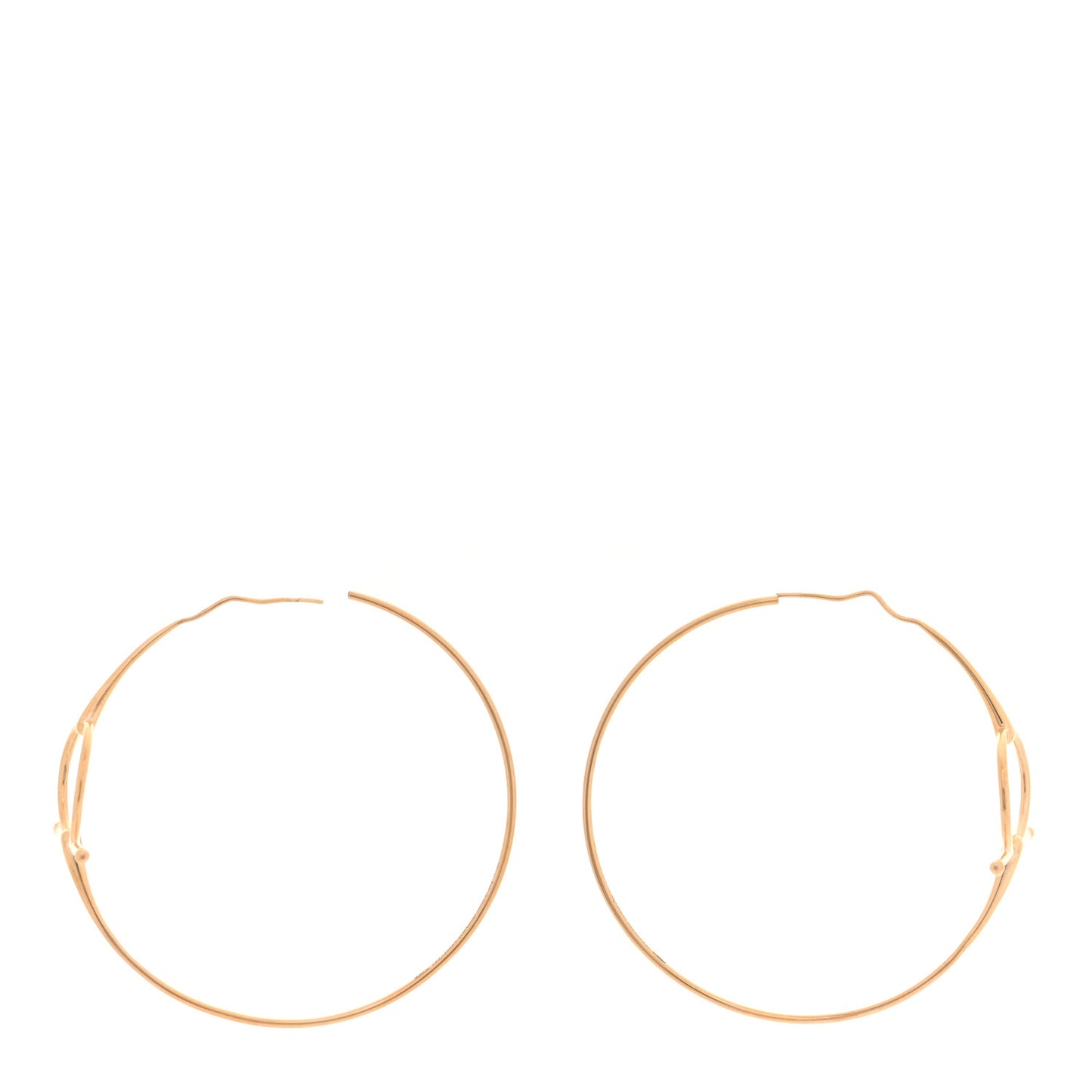 18K Rose Gold Filet D'Or Hoop Earrings