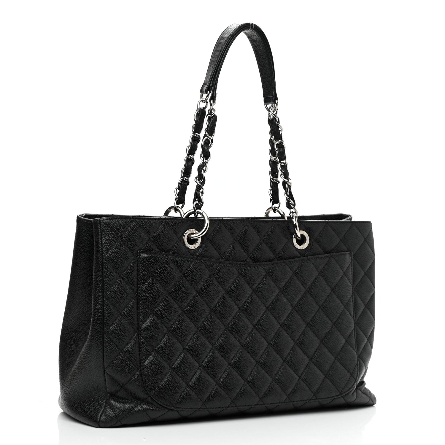 Chanel Caviar Quilted XL Grand Shopping Tote GST Black 3 of 12