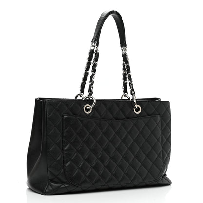 Chanel Caviar Quilted XL Grand Shopping Tote GST Black 3 of 12