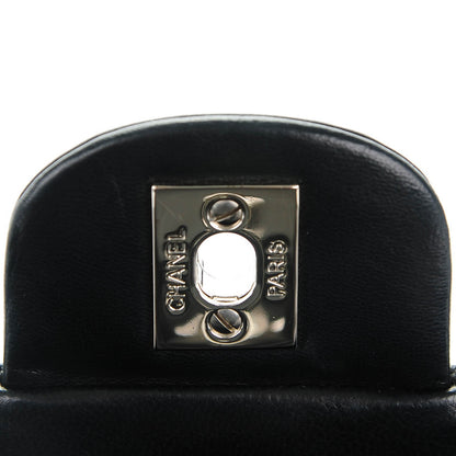 Chanel Lambskin Quilted East West Flap Black 6 of 8