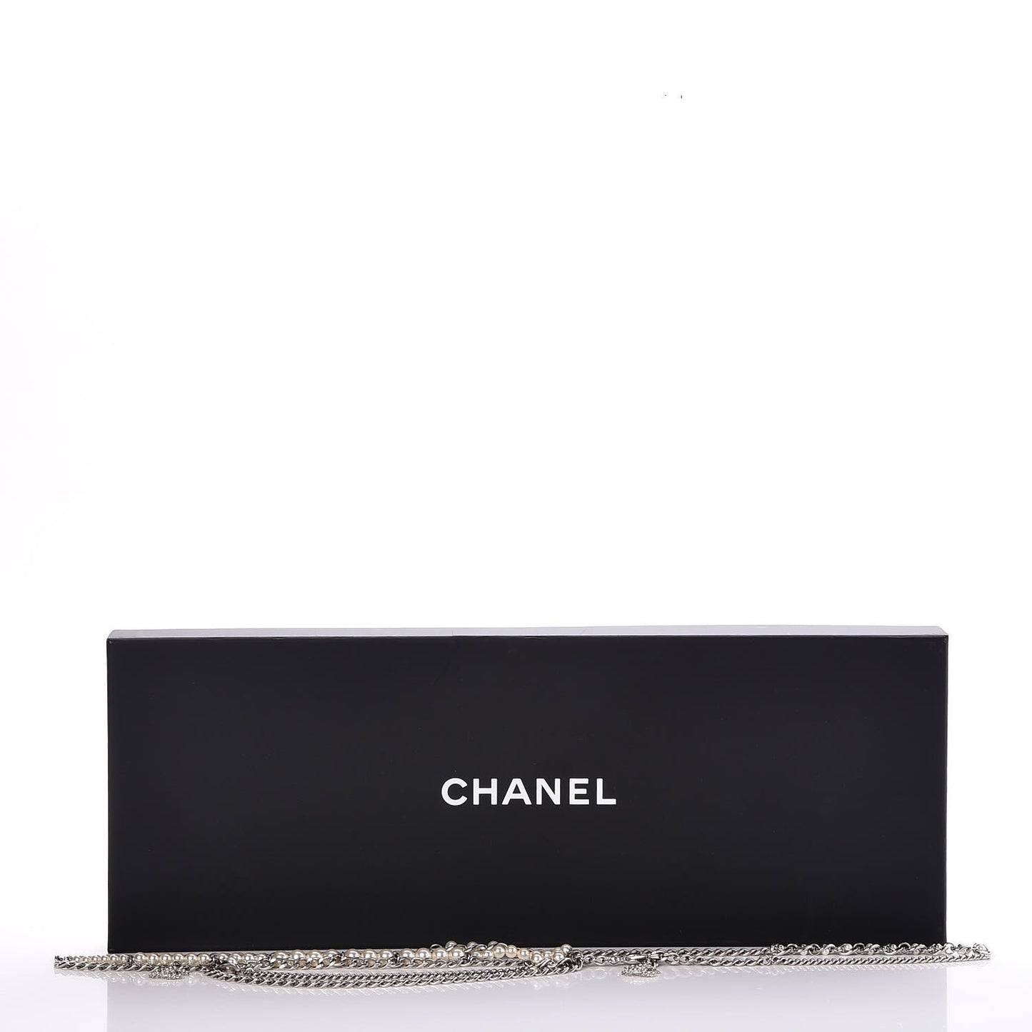 Pearl CC Chain Belt Silver