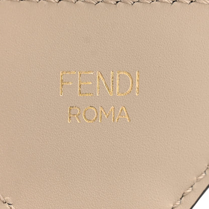 Fendi Jacquard Ribbon Vitello King FF Bi-Color Intreccio Adjustable Strap You Beige Pink 3 of 4