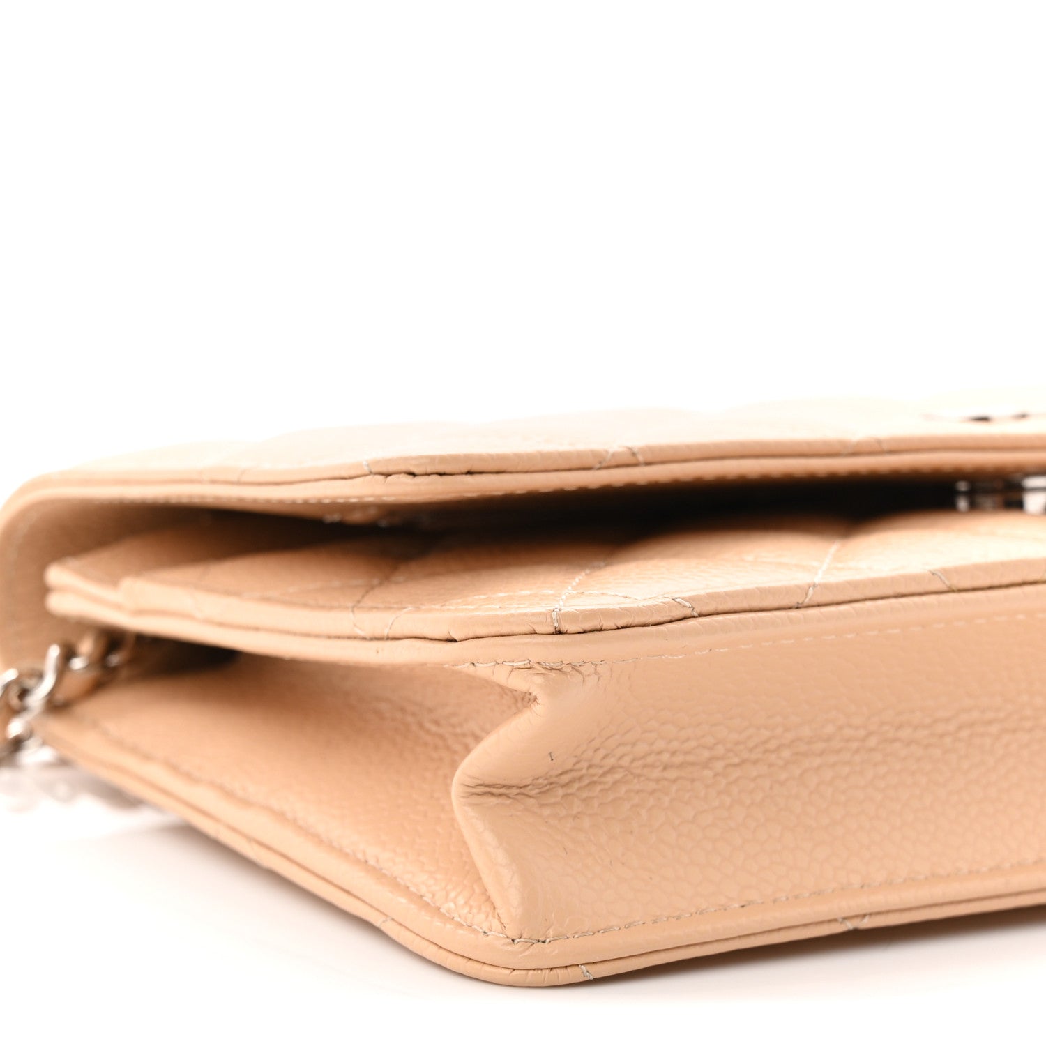 Chanel Caviar Quilted Wallet on Chain WOC Beige 10 of 12