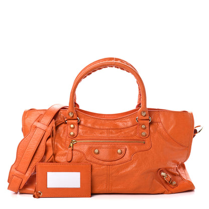 Balenciaga Agneau Giant 12 Gold Hardware Part Time Tangerine 1 of 13